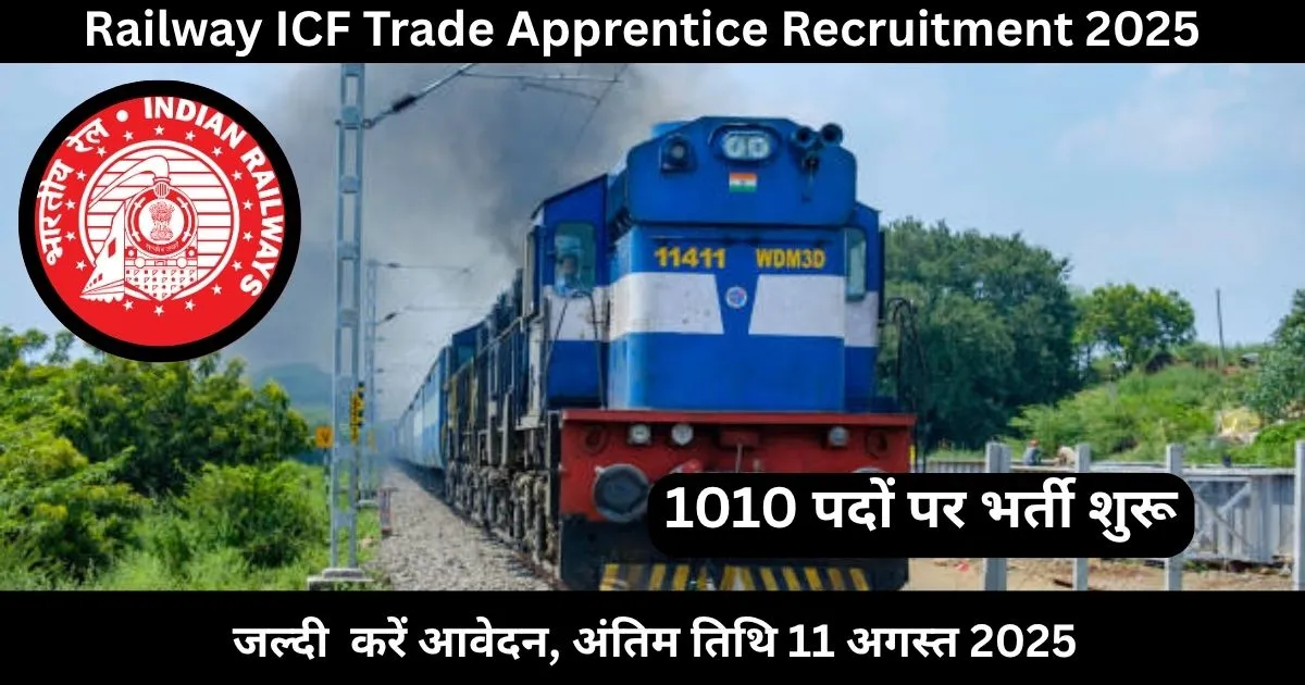 Railway ICF Trade Apprentice Recruitment 2025