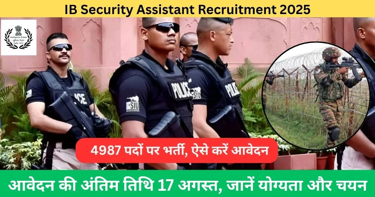IB Security Assistant Recruitment 2025